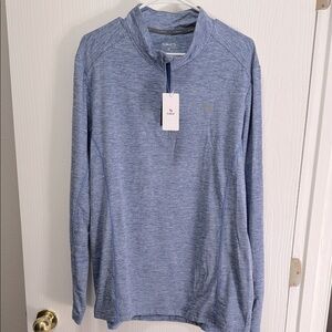Baleaf  Men’s Heathered Blue Quarter Zip Pullover Size XL